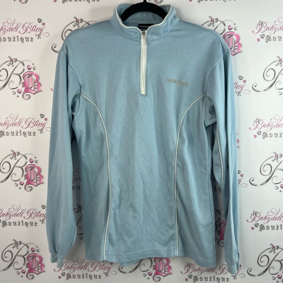 Descente Other - Descente sweater half zip collared pin stripes warm Light Blue white Sweater